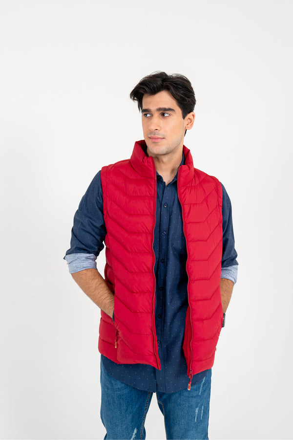 Scarlet Padded Gilet Equator