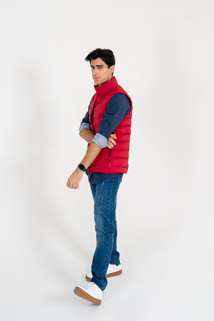 Scarlet Padded Gilet Equator