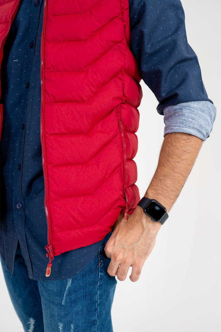 Scarlet Padded Gilet Equator