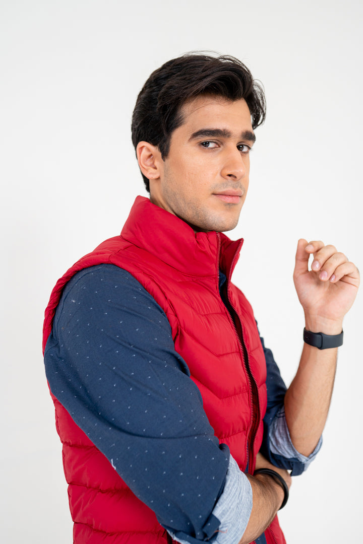 Scarlet Padded Gilet Equator