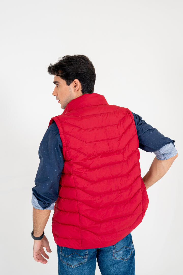 Scarlet Padded Gilet Equator