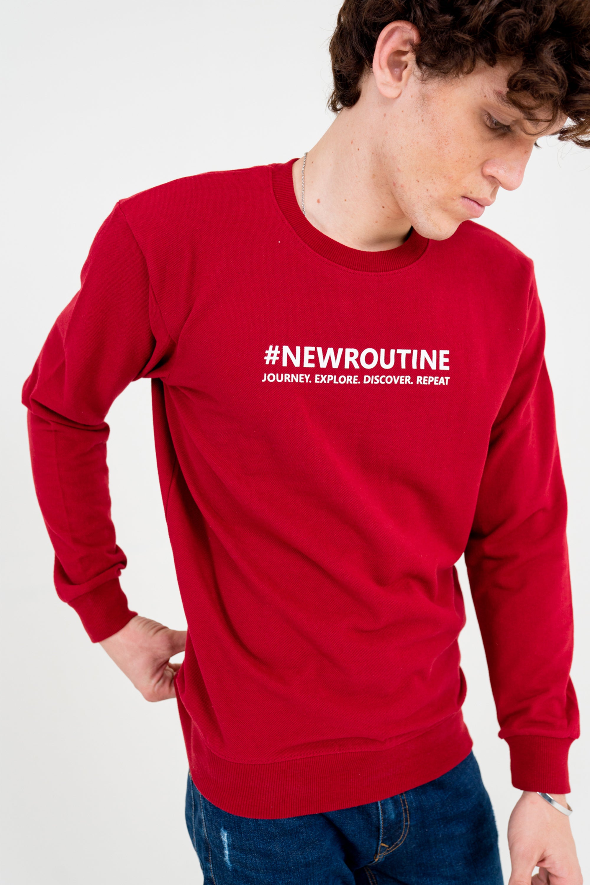 New Routine Sweatshirt-Maroon