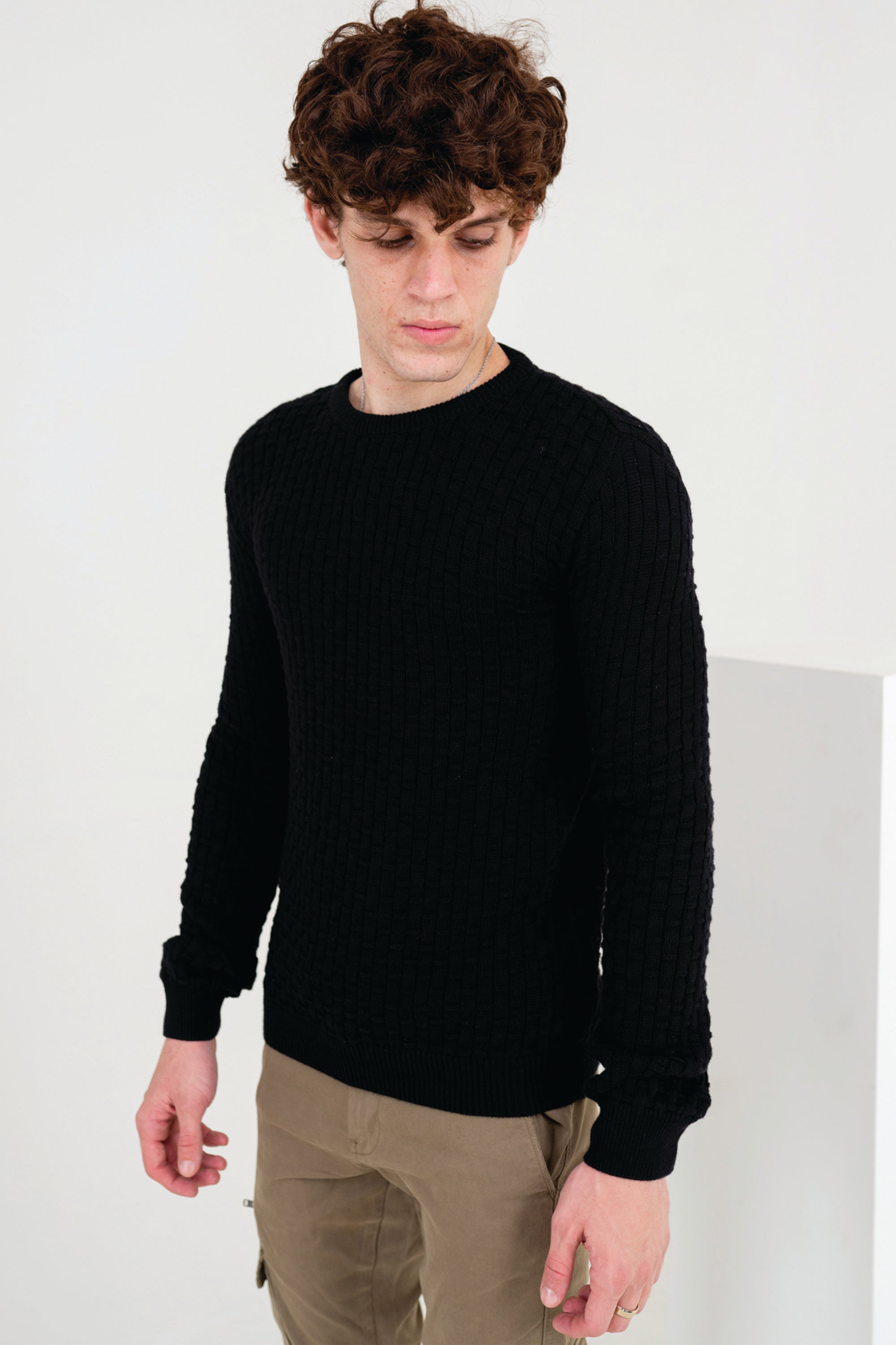 Cable Crew Knit Sweater