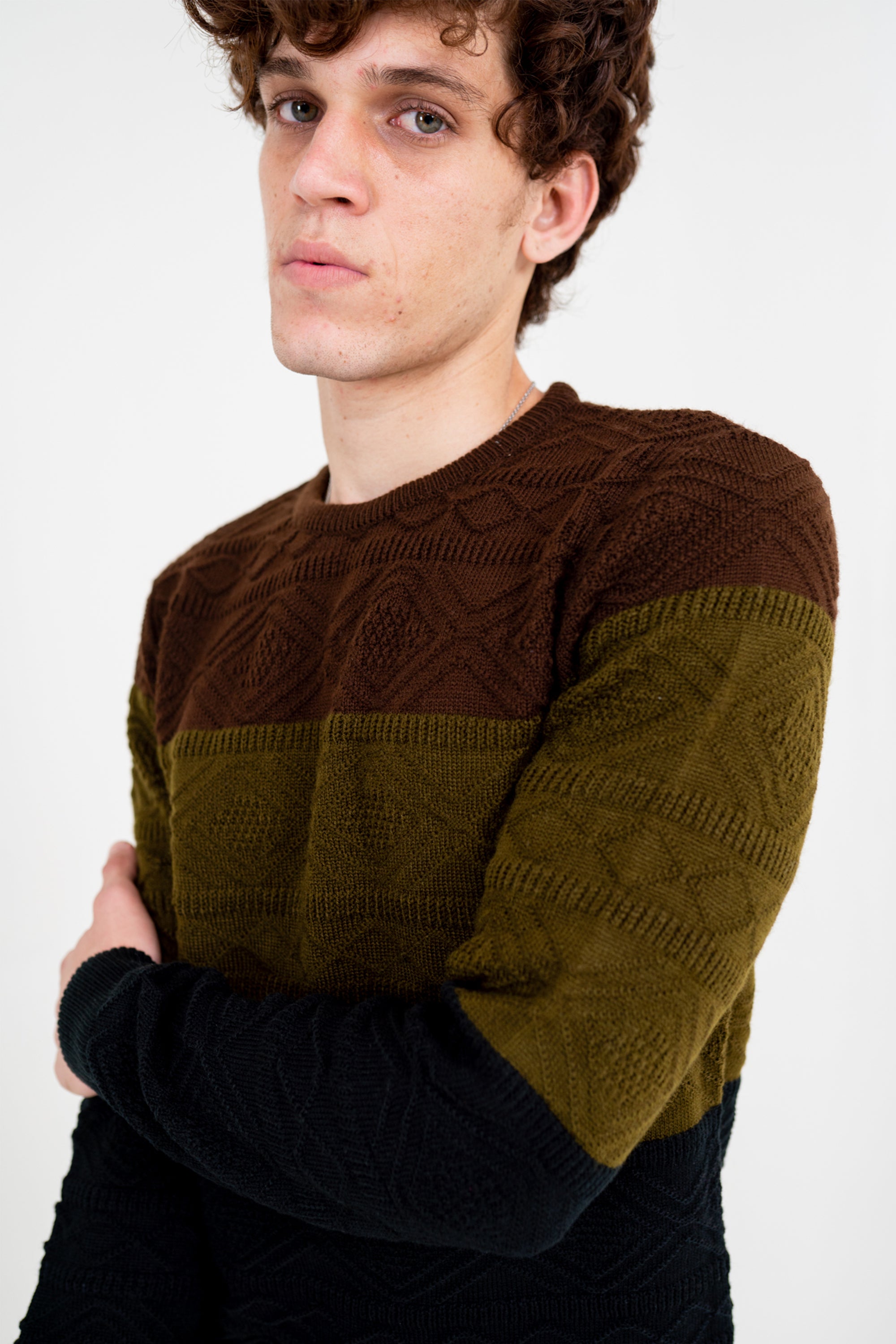Pattern Cable Knit Sweater