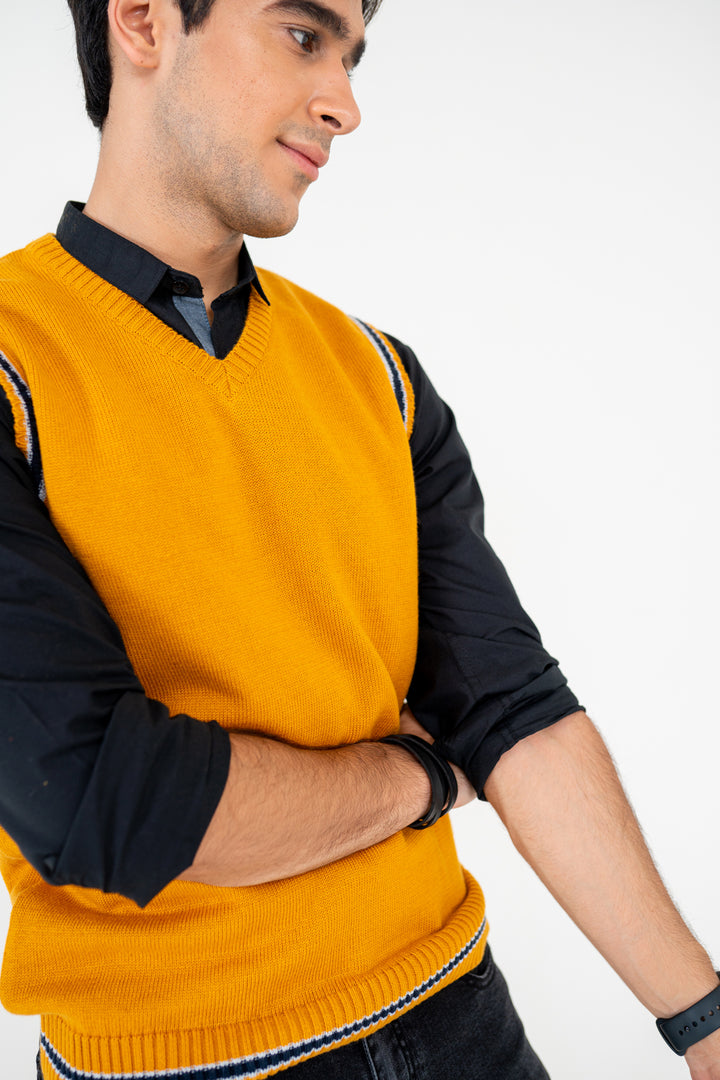 Mustard Sweater Vest Equator