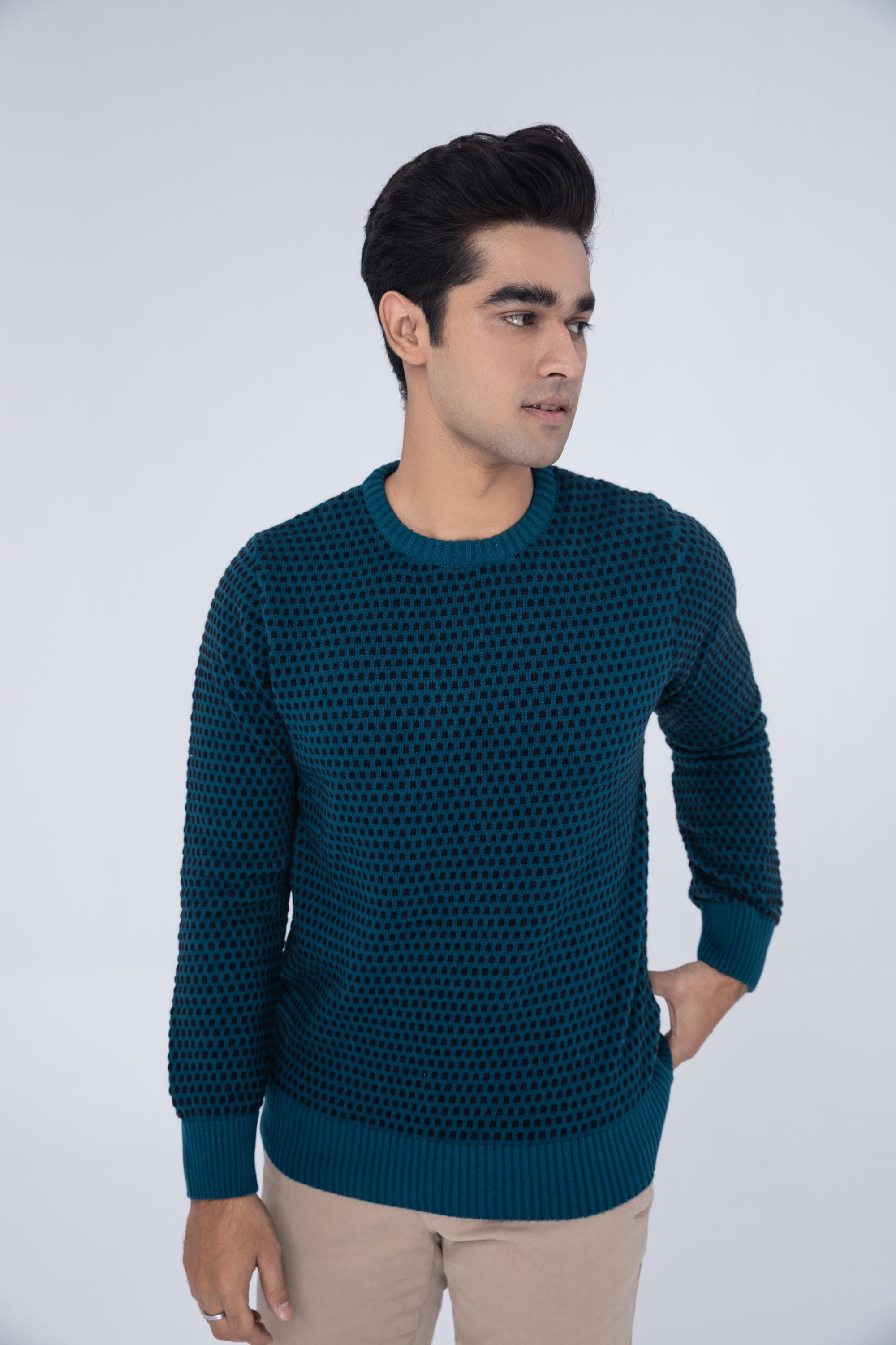 Teal Sweater Gents R-Nk