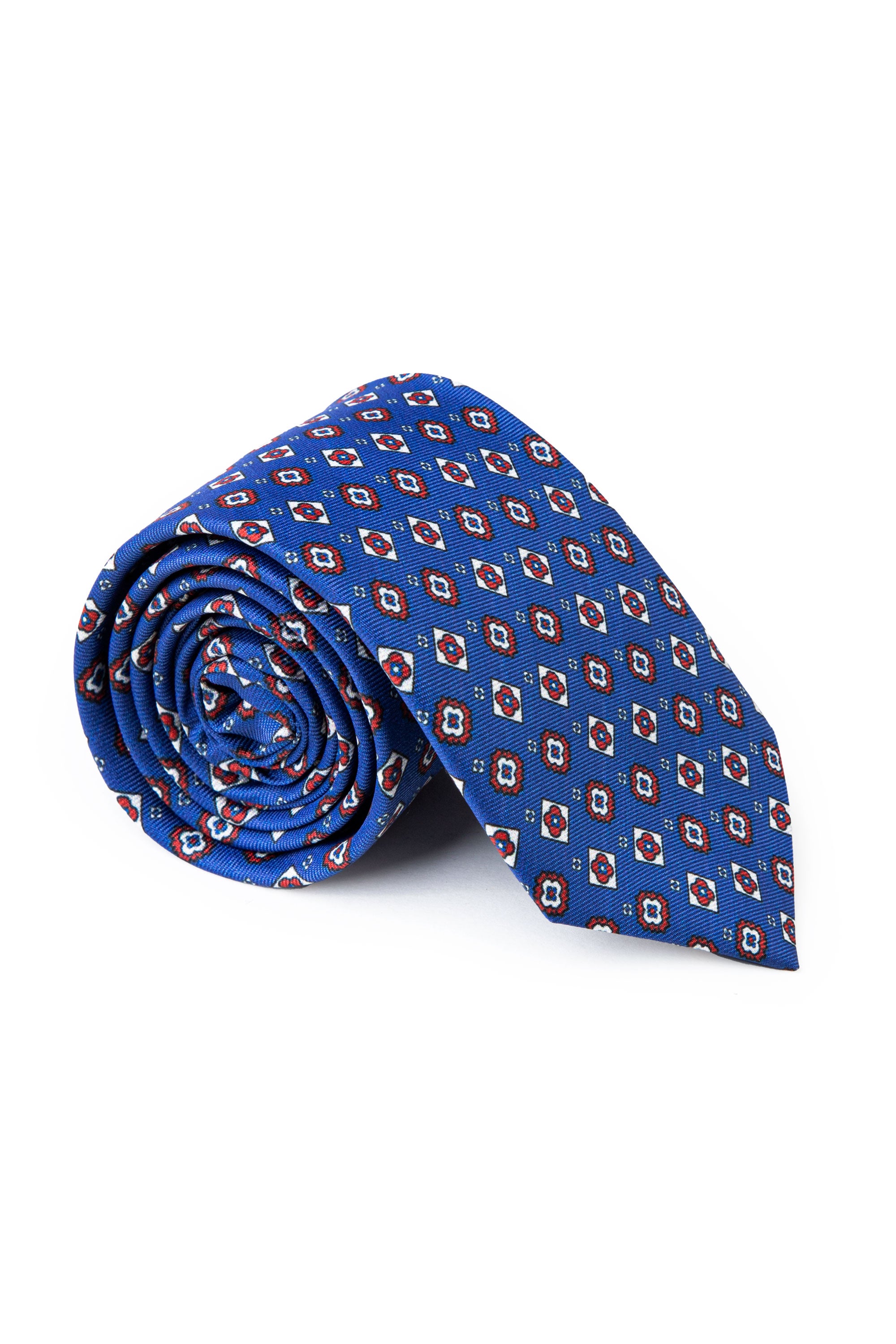 Blue Floral Tie Loose