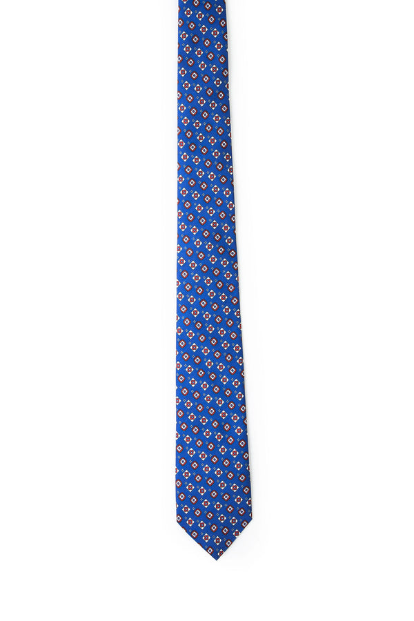 Blue Floral Tie Loose