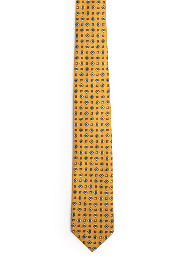 Mustard Floral Tie Loose