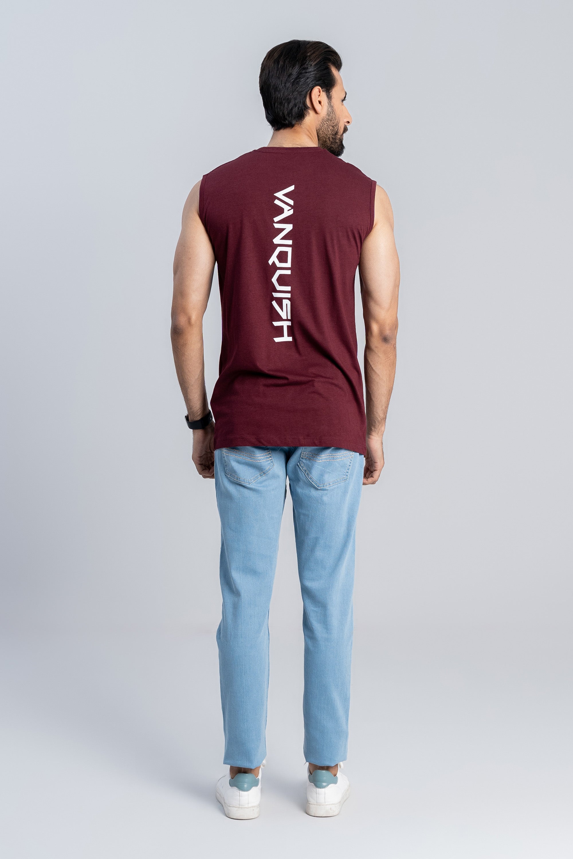 Sleeveless Maroon T-Shirt