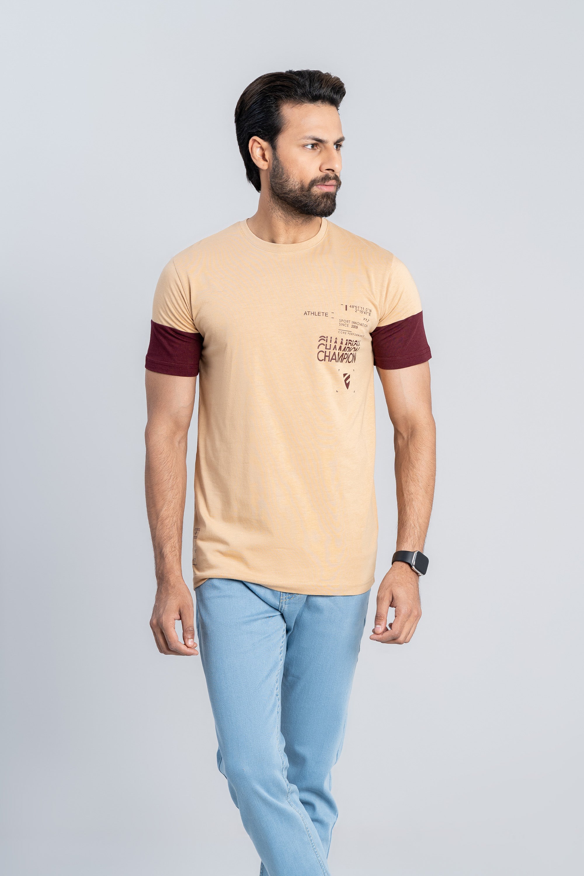Beige Cotton T-Shirt