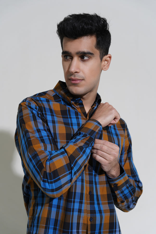 Blue Madras Check Shirt