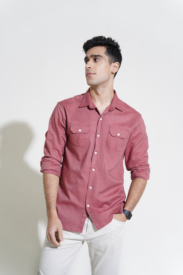 Red Casual Shirt