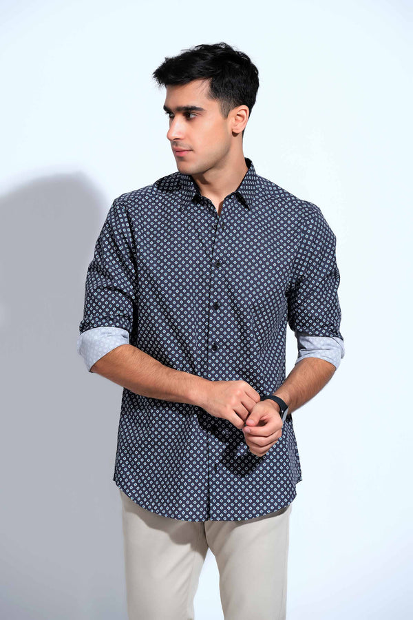 Gents Navy Casual Shirt