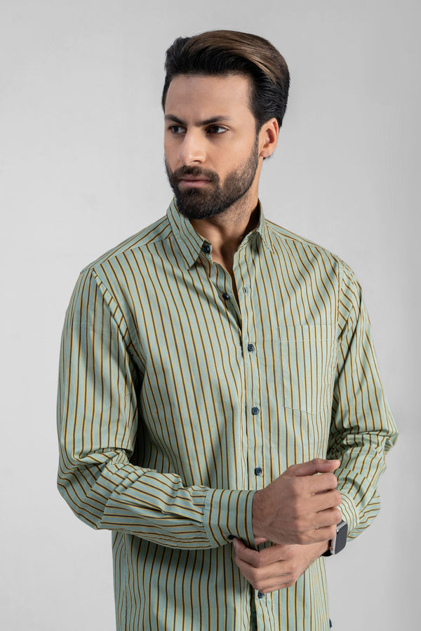 Light Green Digital Print Shirt