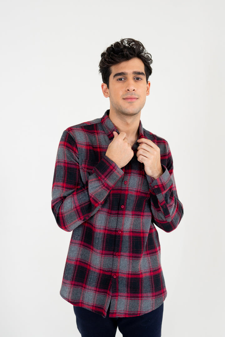 Red Woolen Shirt Equator