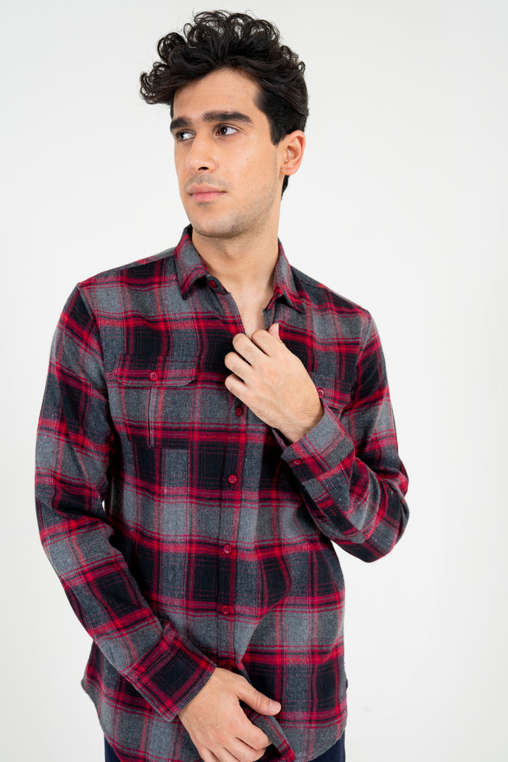 Red Woolen Shirt Equator