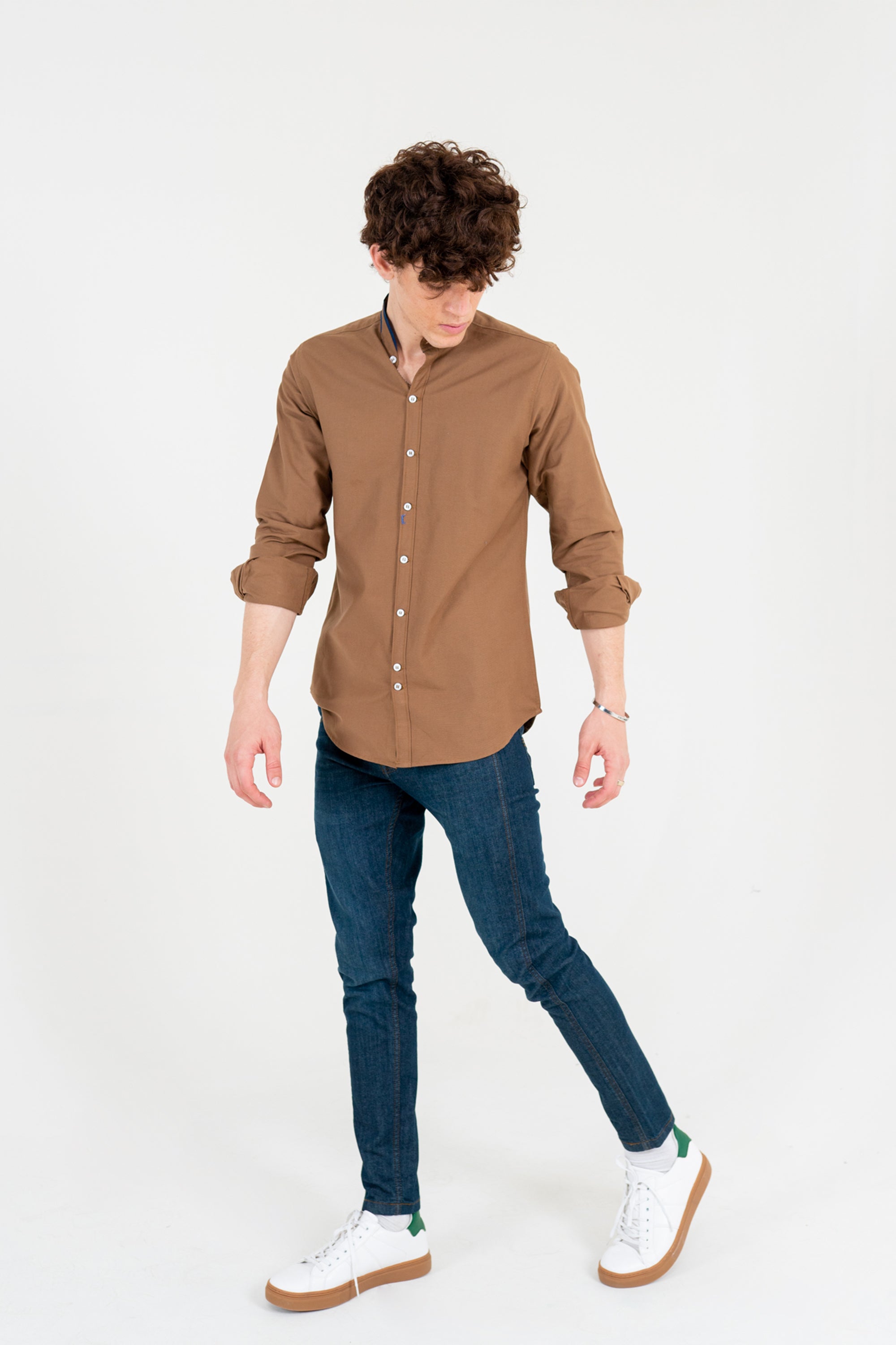 Brown Button-Down Shirt