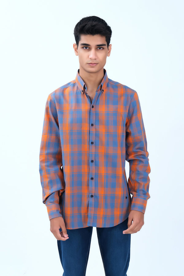 Orange Casual Shirt