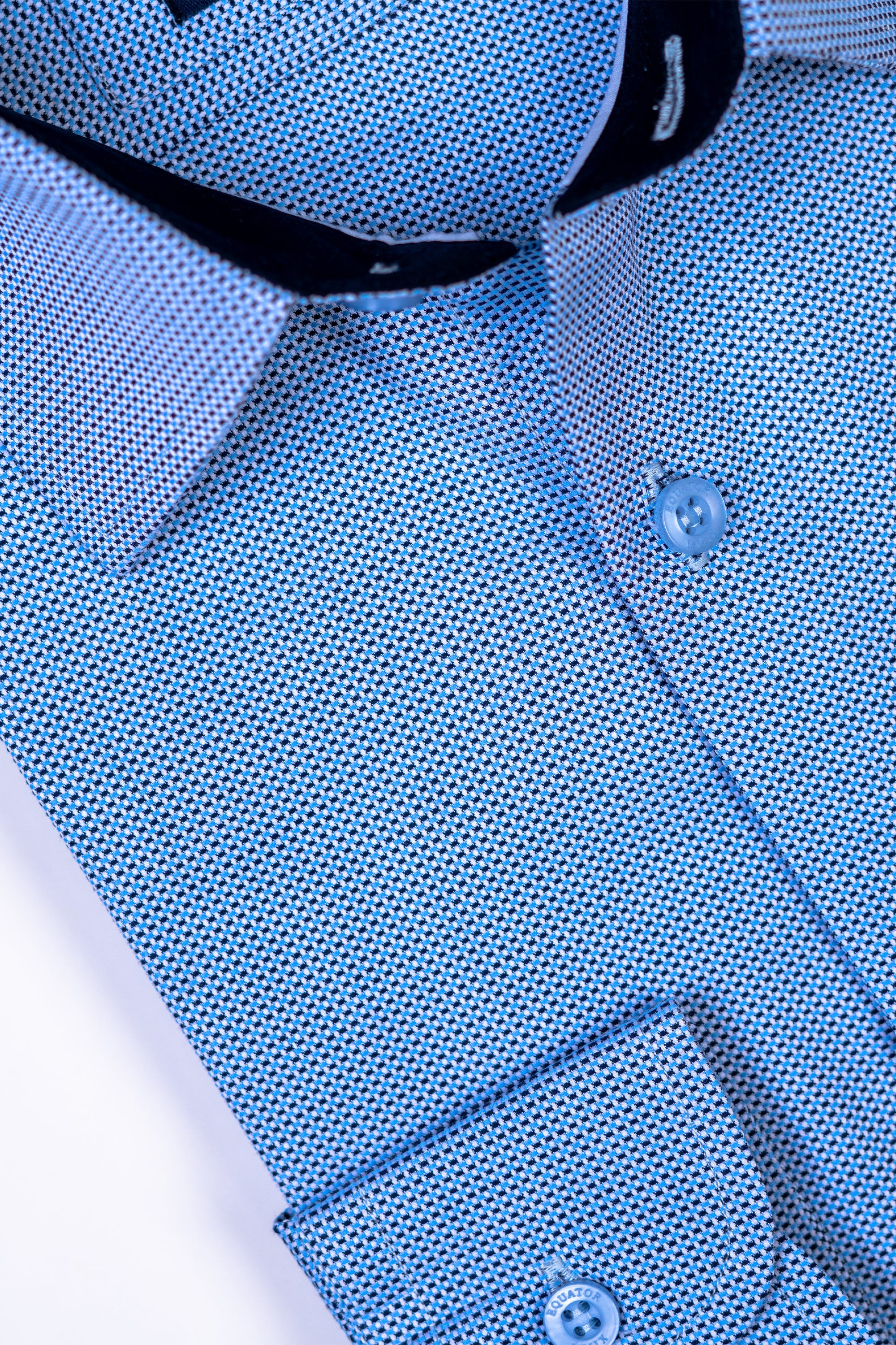 Blue Patterned Formal Shirt