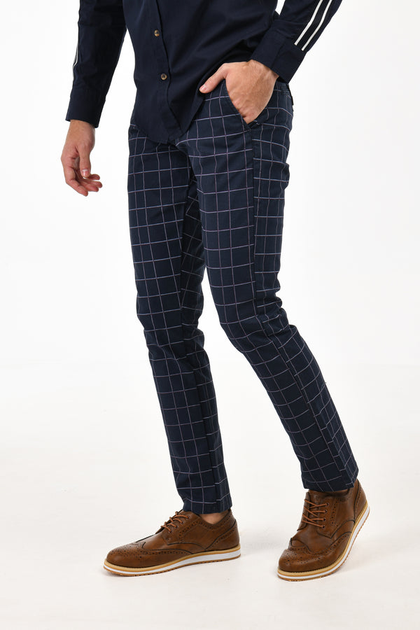 Blue Windowpane Pants Equator