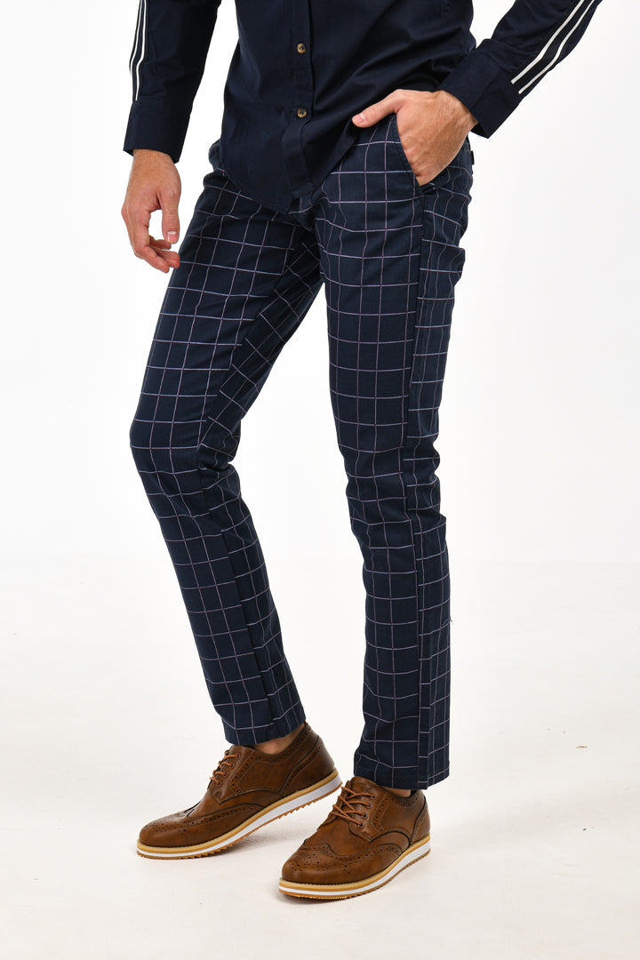 Blue Windowpane Pants Equator