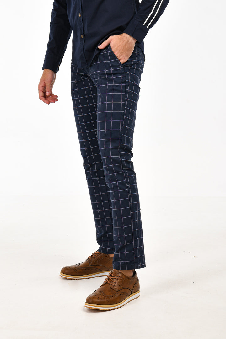 Blue Windowpane Pants Equator