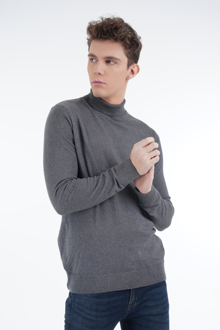 Grey Turtleneck Sweater Equator