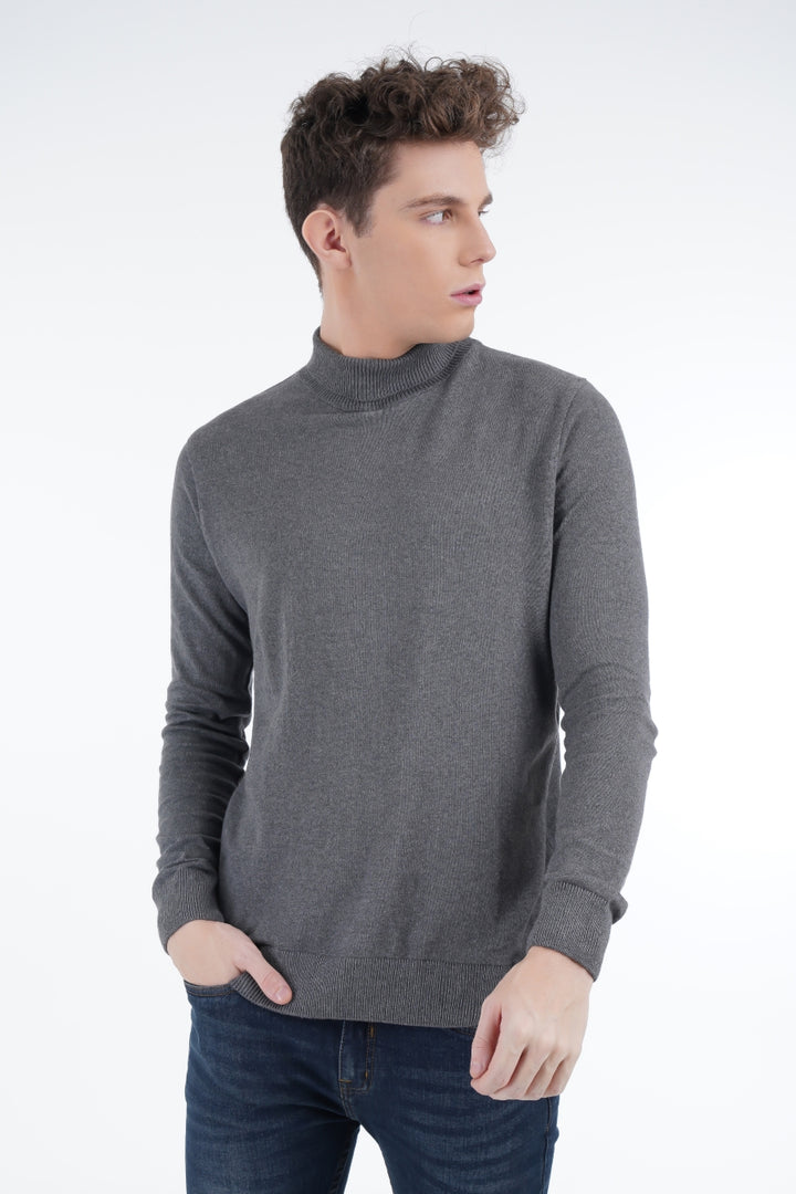 Grey Turtleneck Sweater Equator