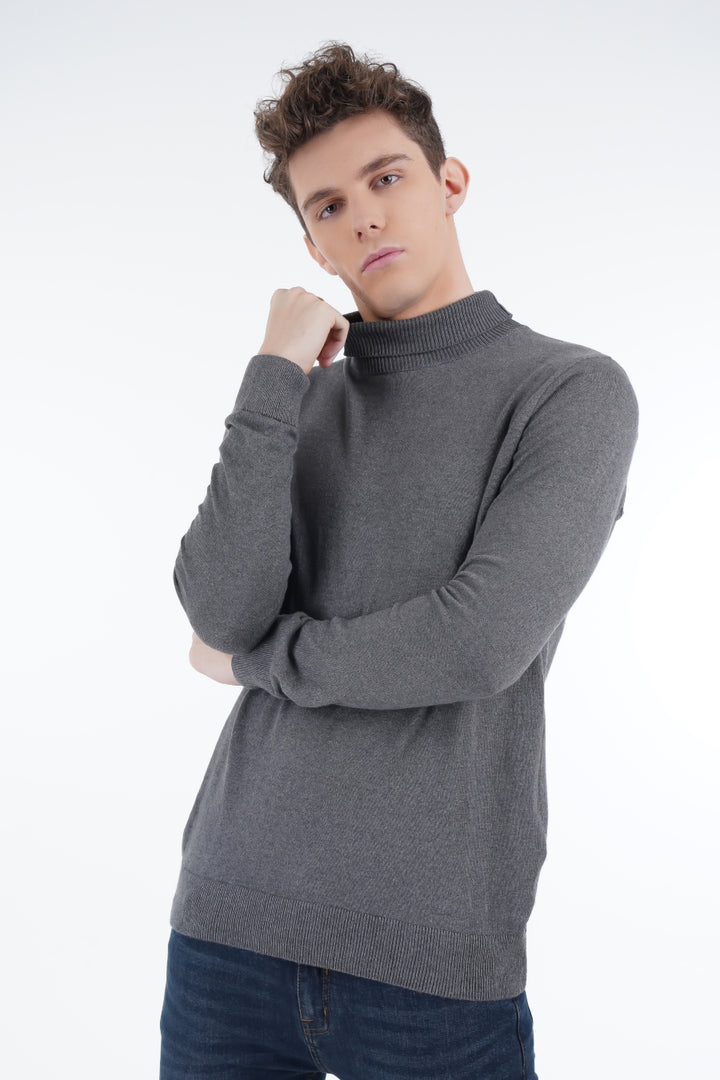 Grey Turtleneck Sweater Equator