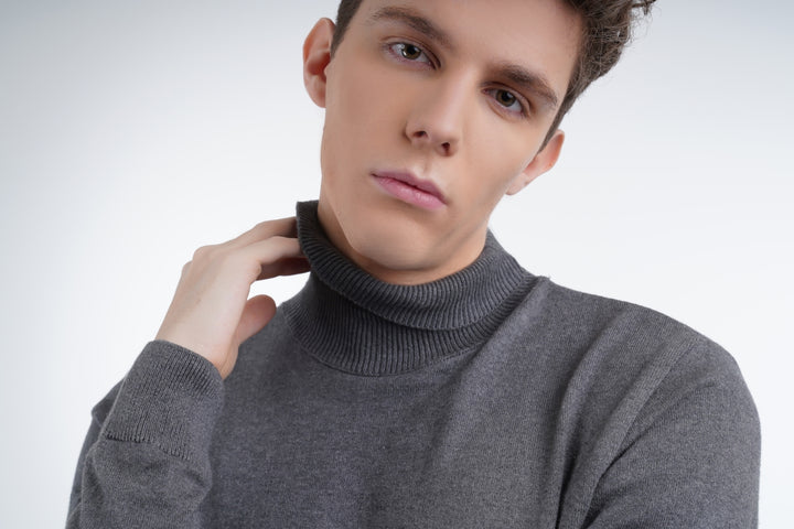 Grey Turtleneck Sweater Equator