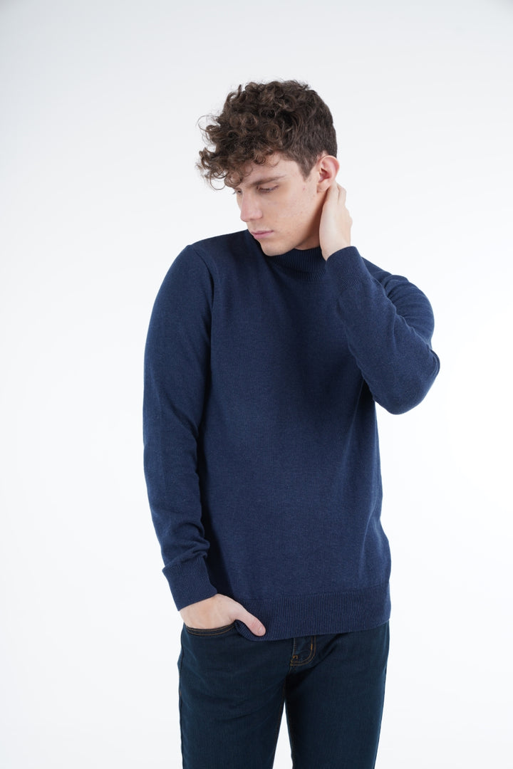 Navy Turtleneck Sweater Equator