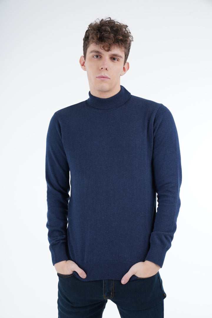 Navy Turtleneck Sweater Equator