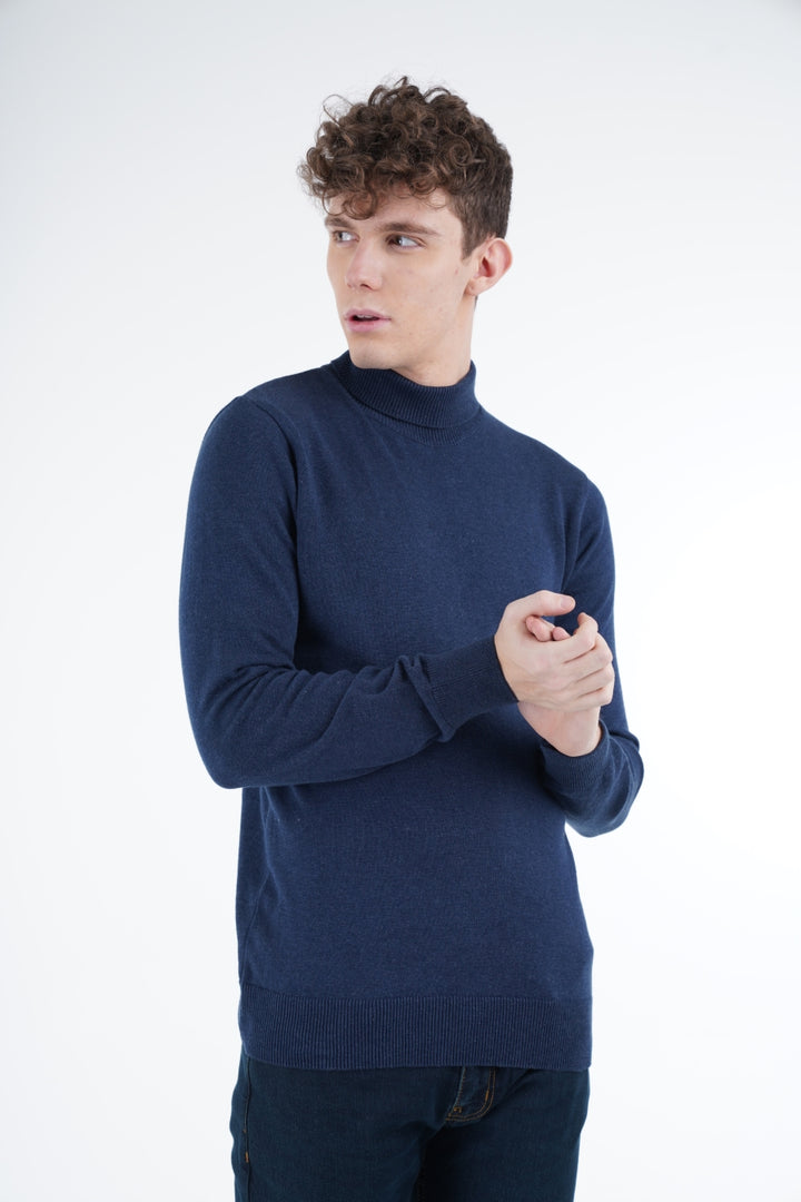 Navy Turtleneck Sweater Equator