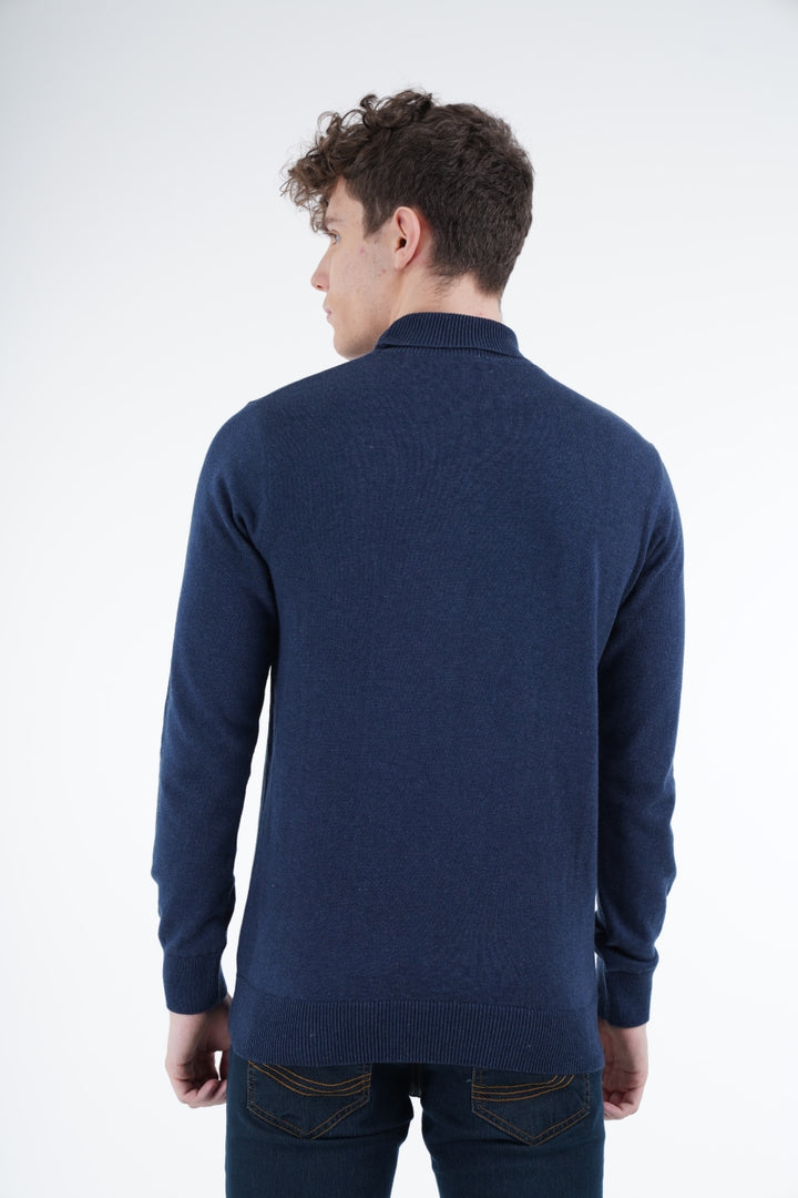 Navy Turtleneck Sweater Equator