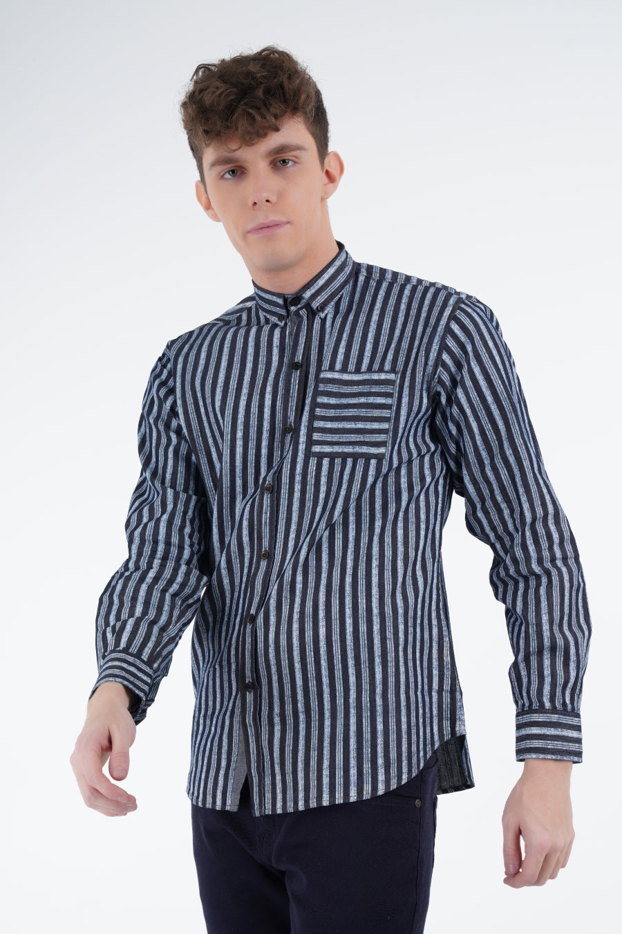 Black Striped Shirt