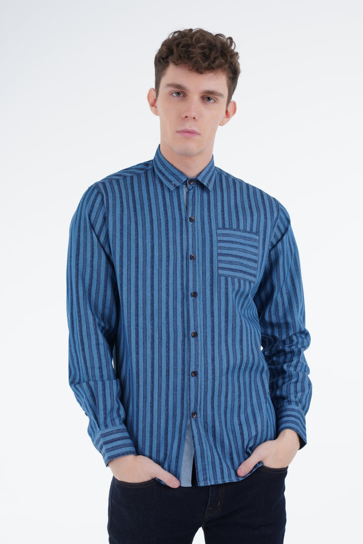 Blue Striped Shirt Equator