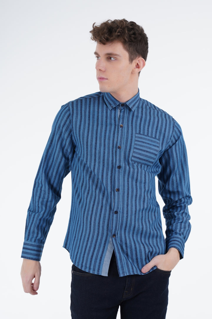 Blue Striped Shirt Equator