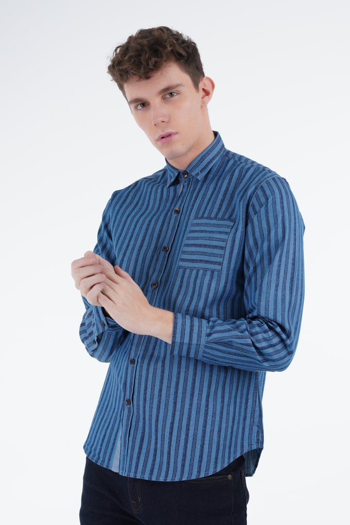 Blue Striped Shirt Equator