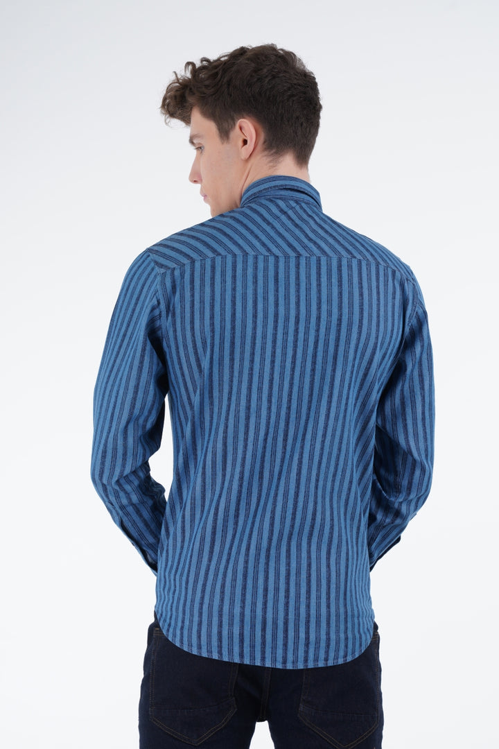 Blue Striped Shirt Equator