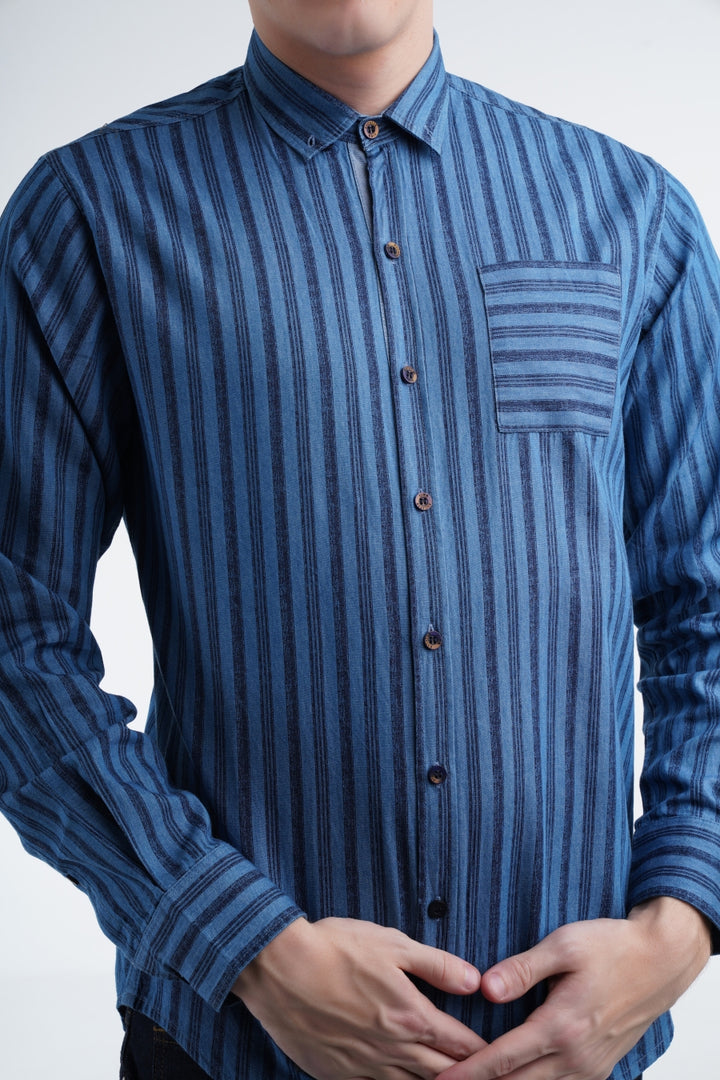 Blue Striped Shirt Equator