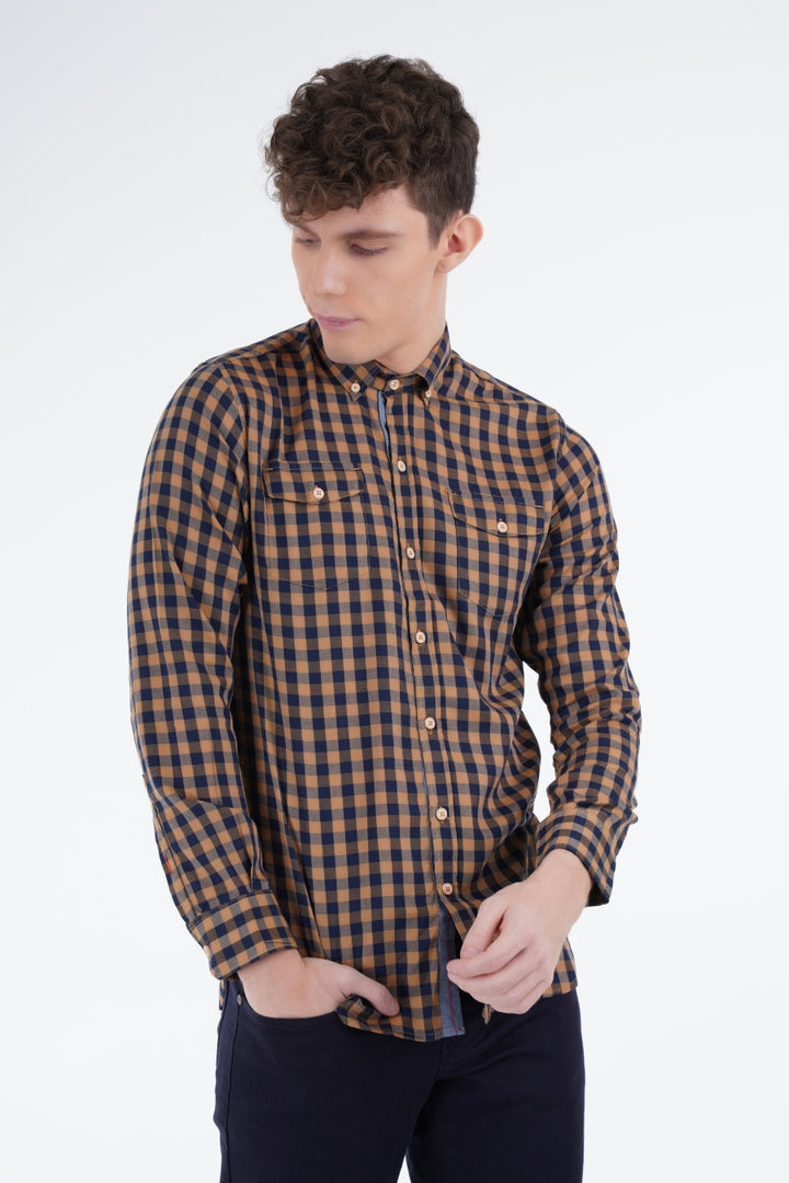 Brown Gingham Shirt Equator