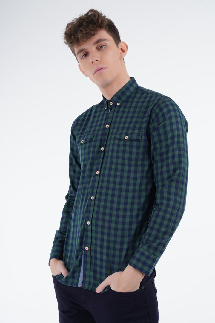 Green Gingham Shirt Equator