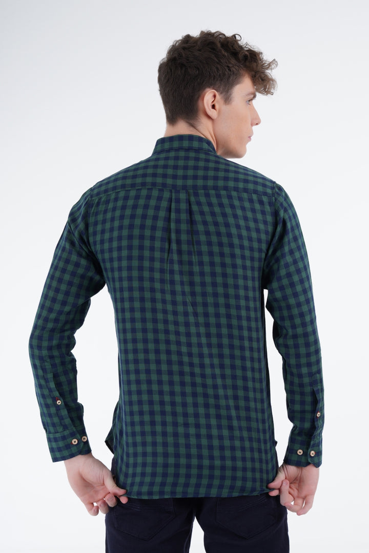 Green Gingham Shirt Equator