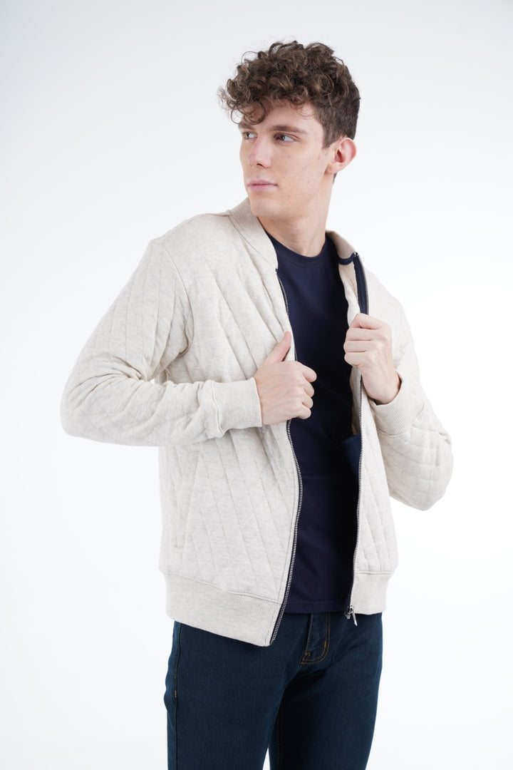 Oatmeal Quilted Jacket Equator