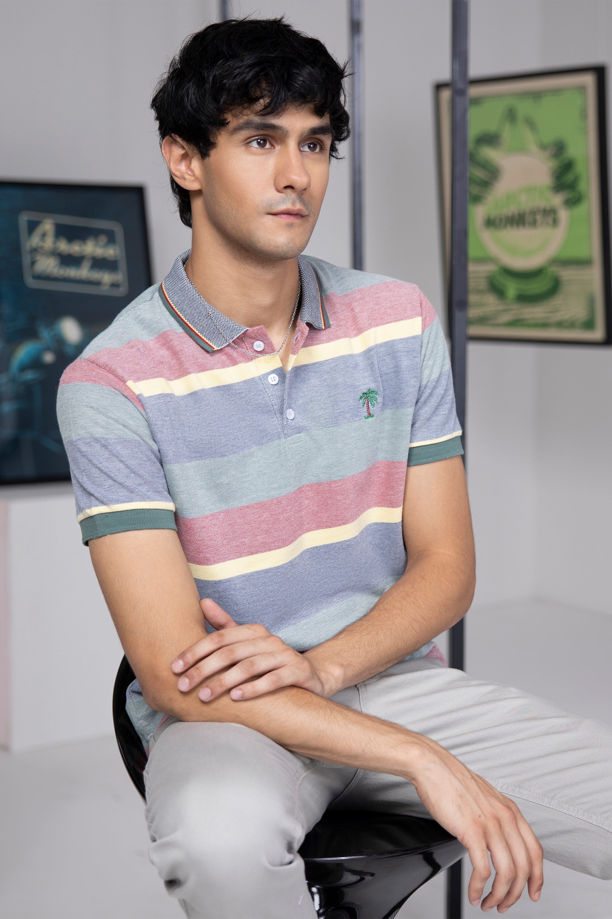 Lateral Striped Polo
