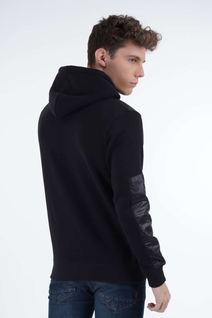 Leather Patch Hoodie Equator