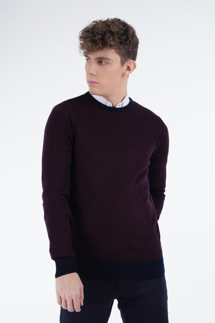 Navy Scale Sweater Equator