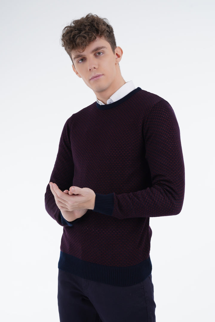 Navy Scale Sweater Equator