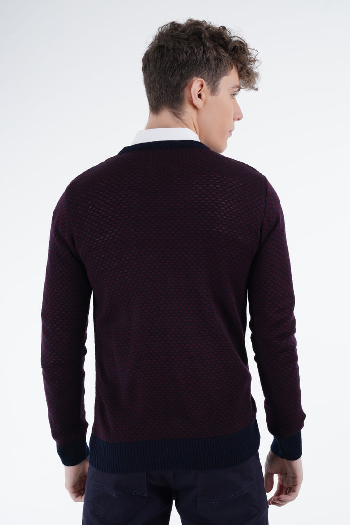 Navy Scale Sweater Equator